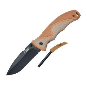 Camillus Inflame Folding Knife 3.25" Titanium 440 Steel Blade Synthetic Handle